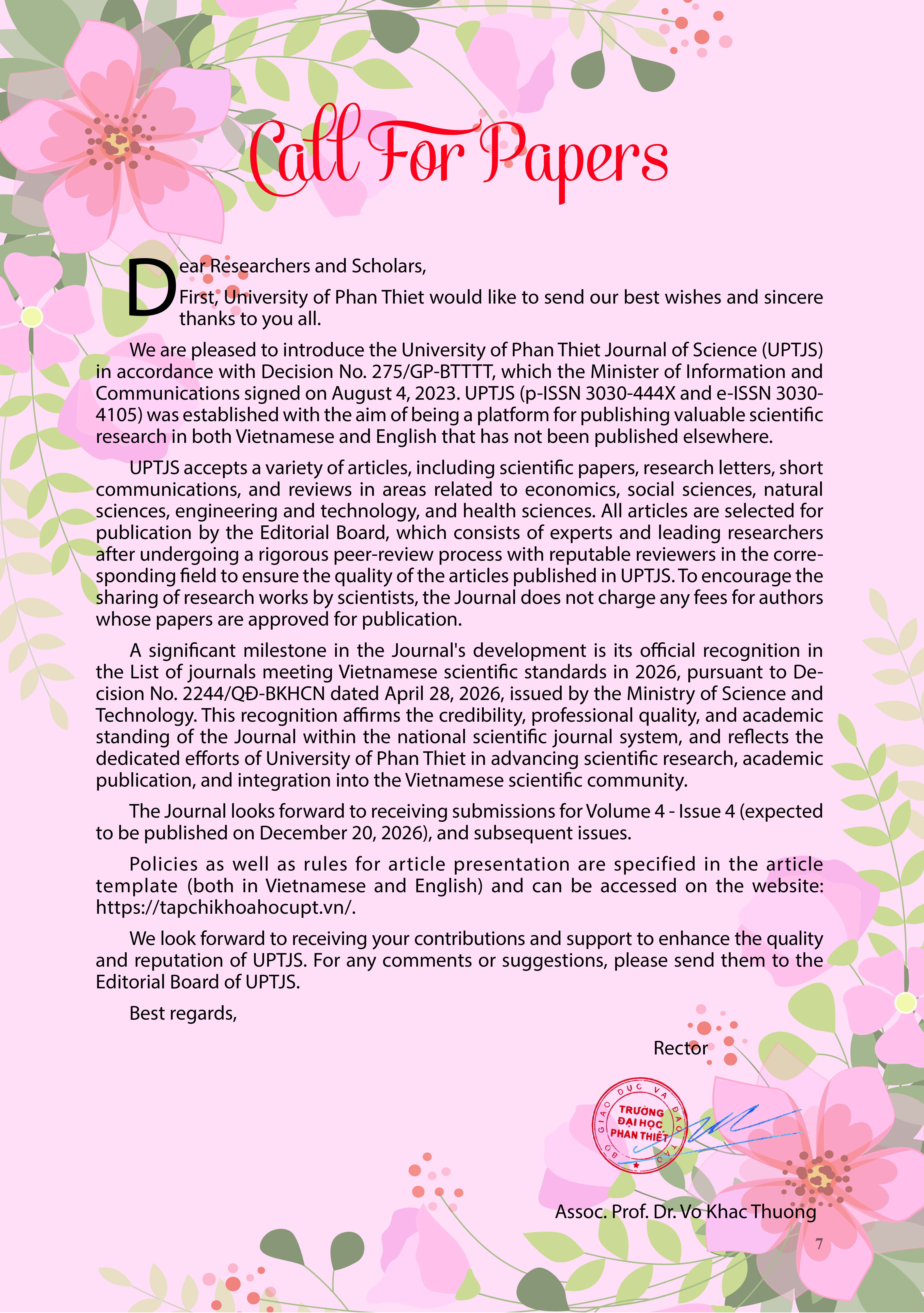 Call for Papers